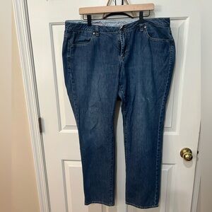 Talbots 5 pocket Boyfriend Jeans - size 16W- Front zip/button closure